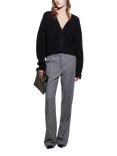 SISLEY Dyed Wool Blend Trousers, Grey