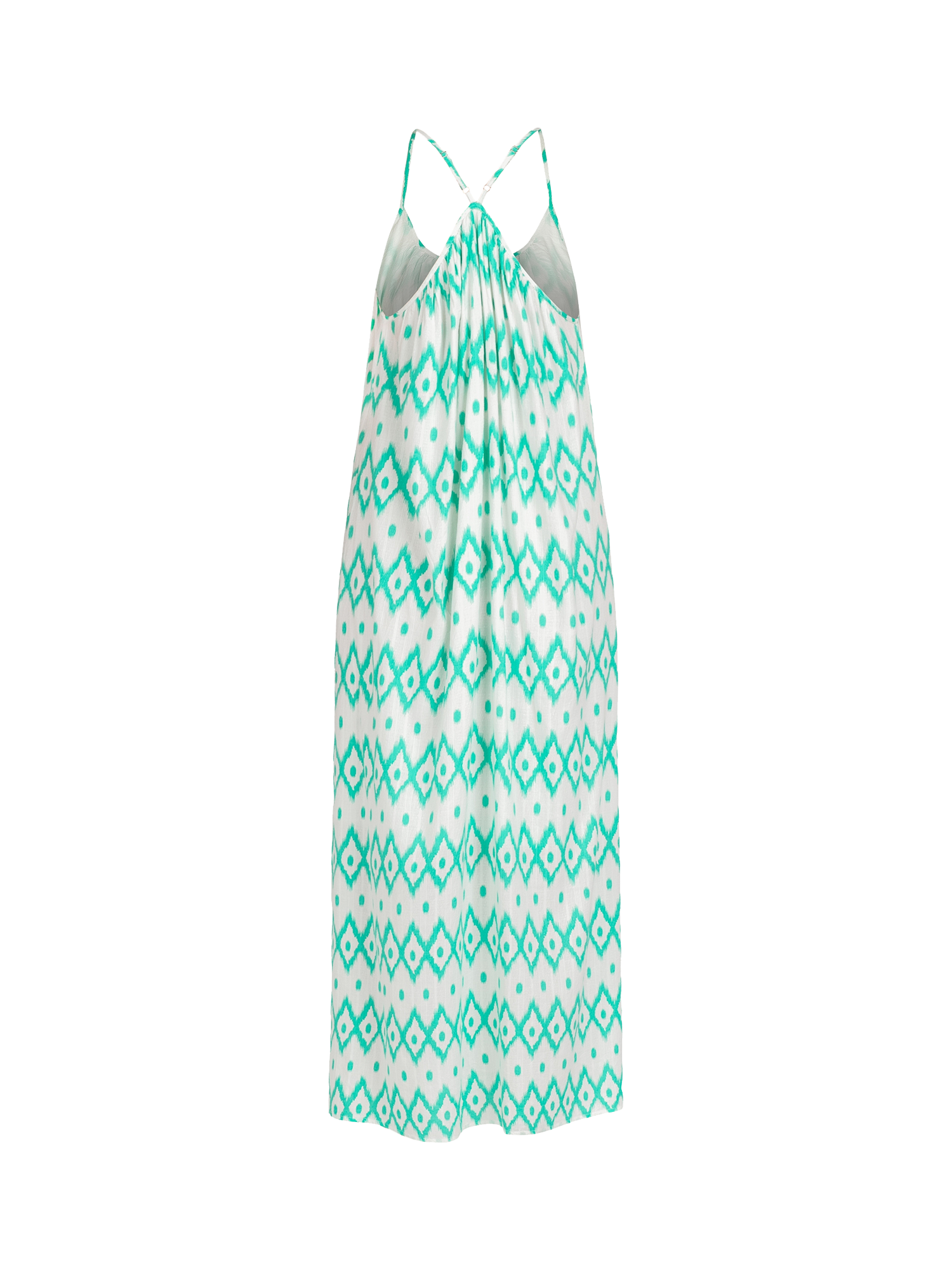 Product image 4 of 4, which shows Sisters Point Uloa Ikat Print Maxi Dress, Mint/White, XS