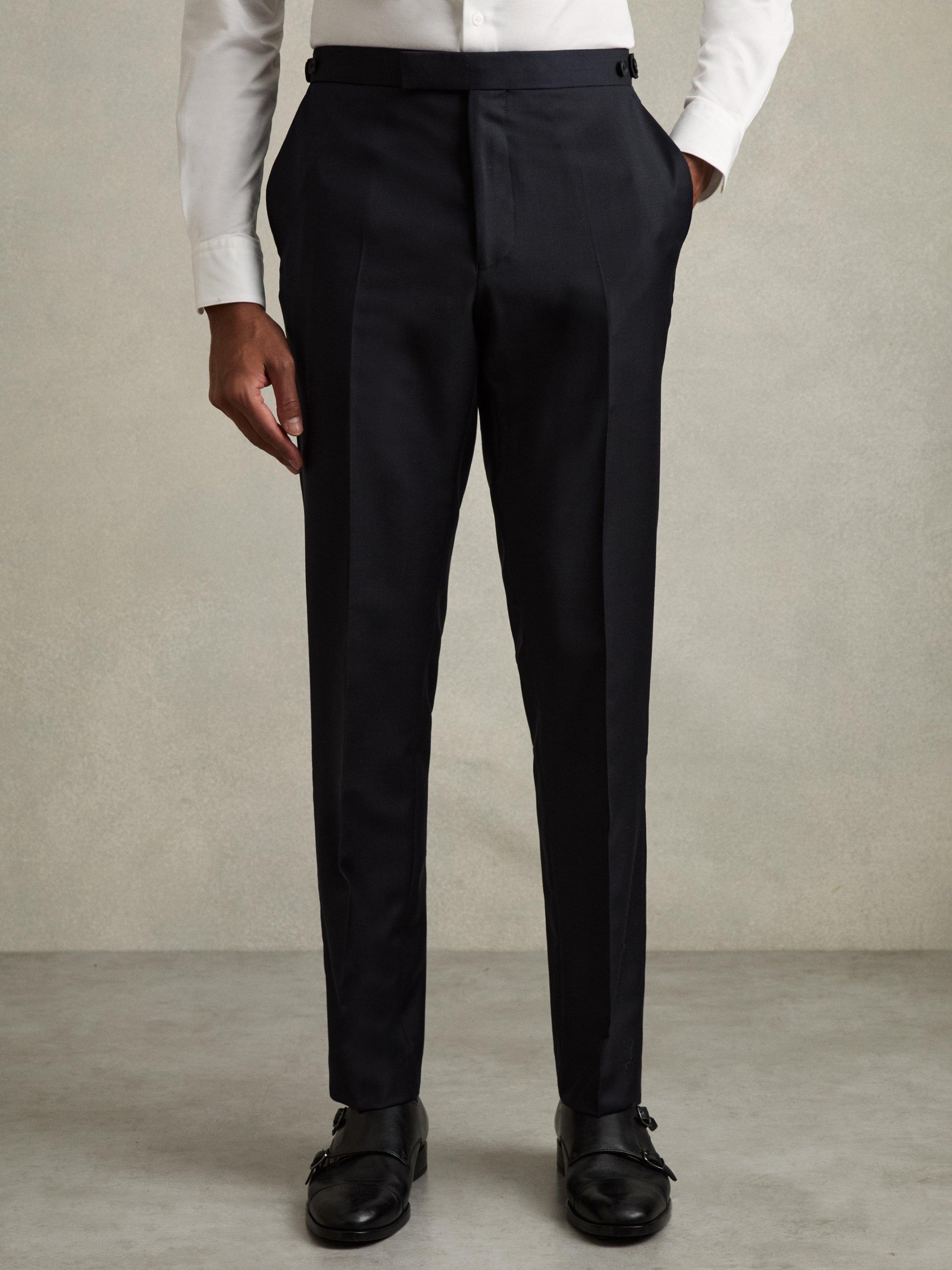 Product image 4 of 5, which shows Reiss Aspire Modern Slim-Fit Wool Suit Trousers, Navy, 28 R