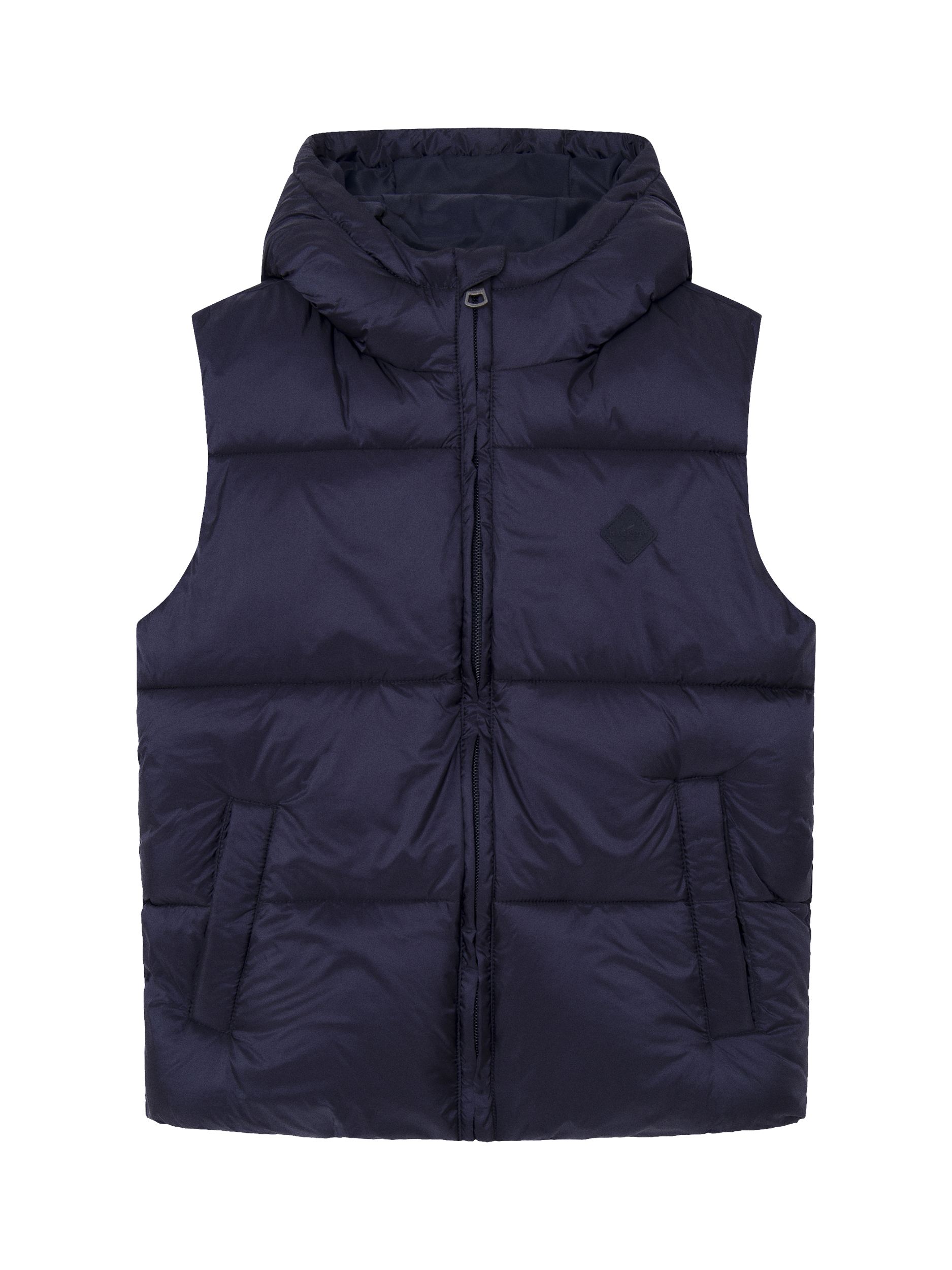 Hackett London Kids' Hooded Padded Gilet, Midnight Blue