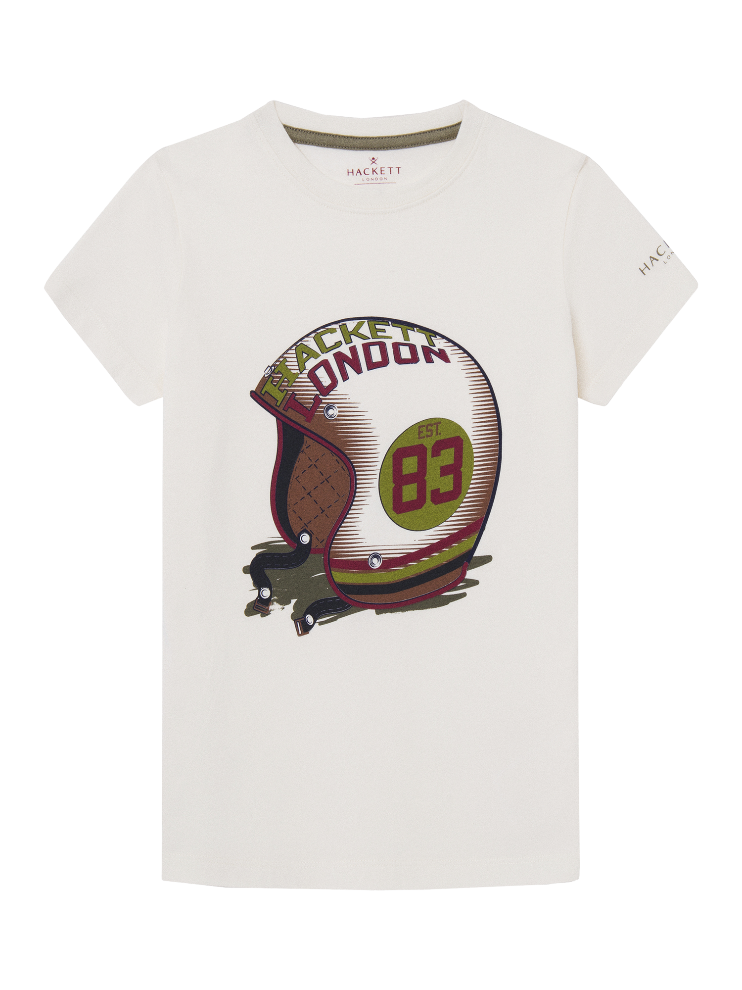 Hackett London Kids' Football Helmet T-Shirt, Off White