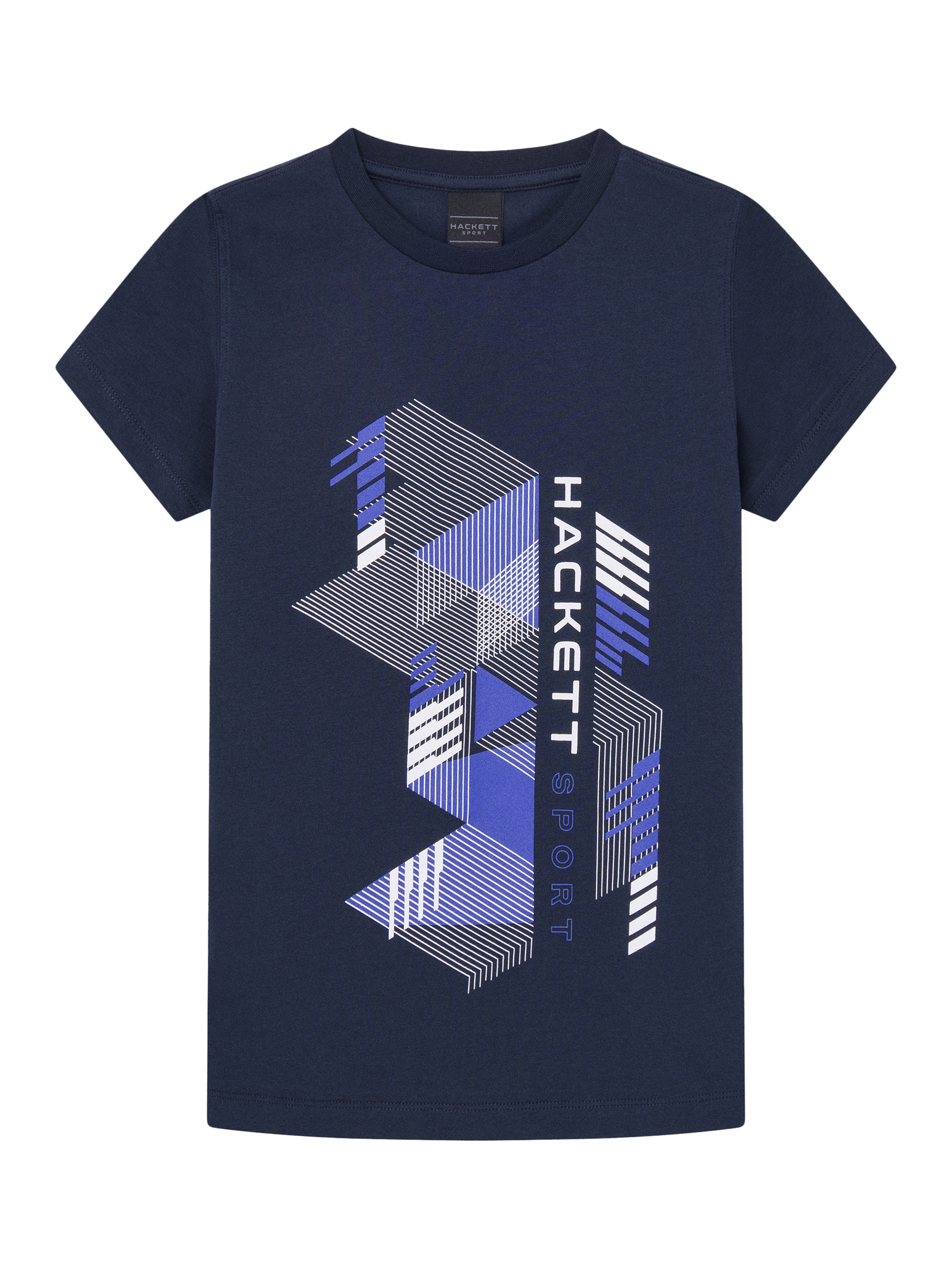 Hackett London Kids' Sport 3D Logo Cotton T-Shirt, Navy