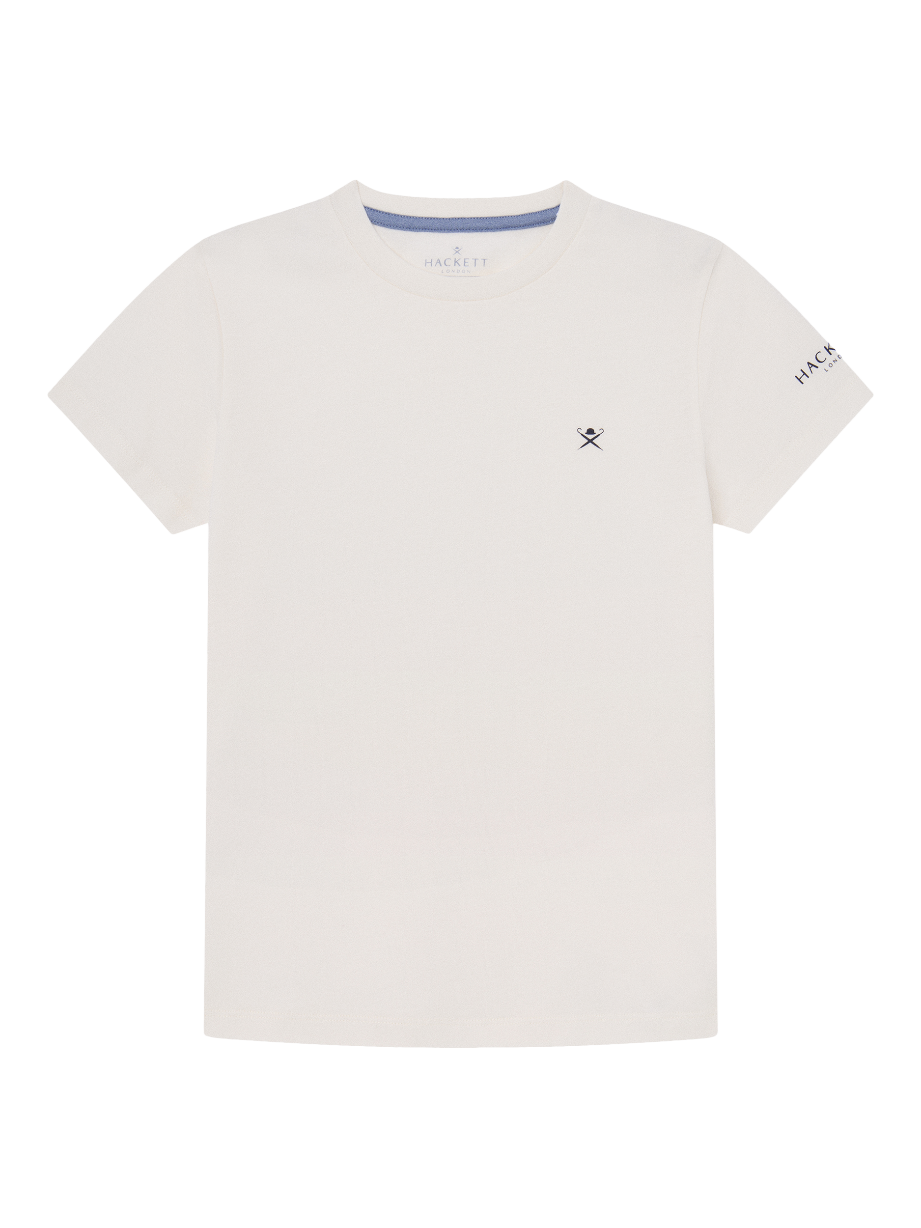 Hackett London Kids' Classic Logo Embroidered Soft Cotton T-Shirt, Off White