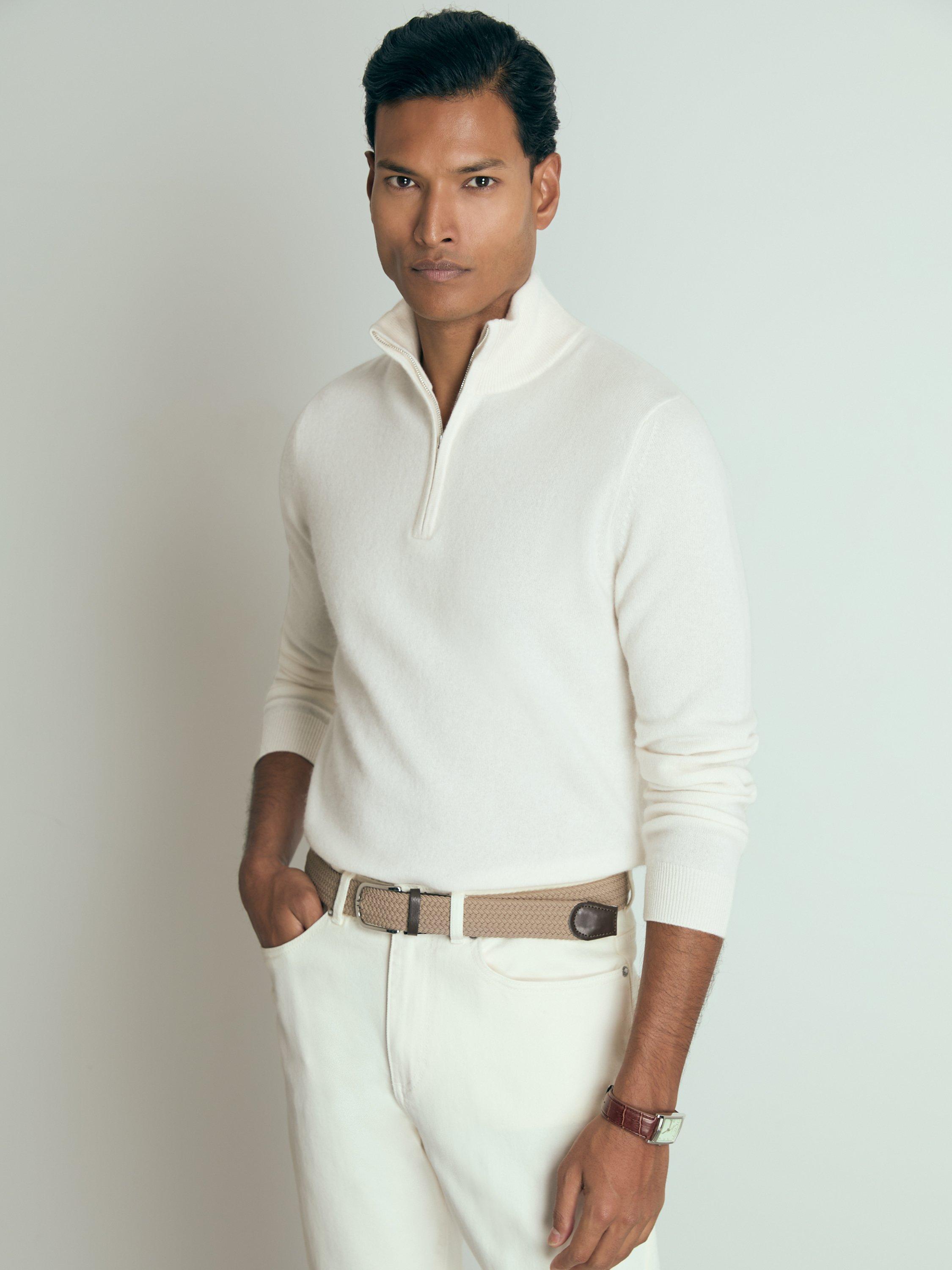 Reiss Royal Atelier Cashmere Jumper, White