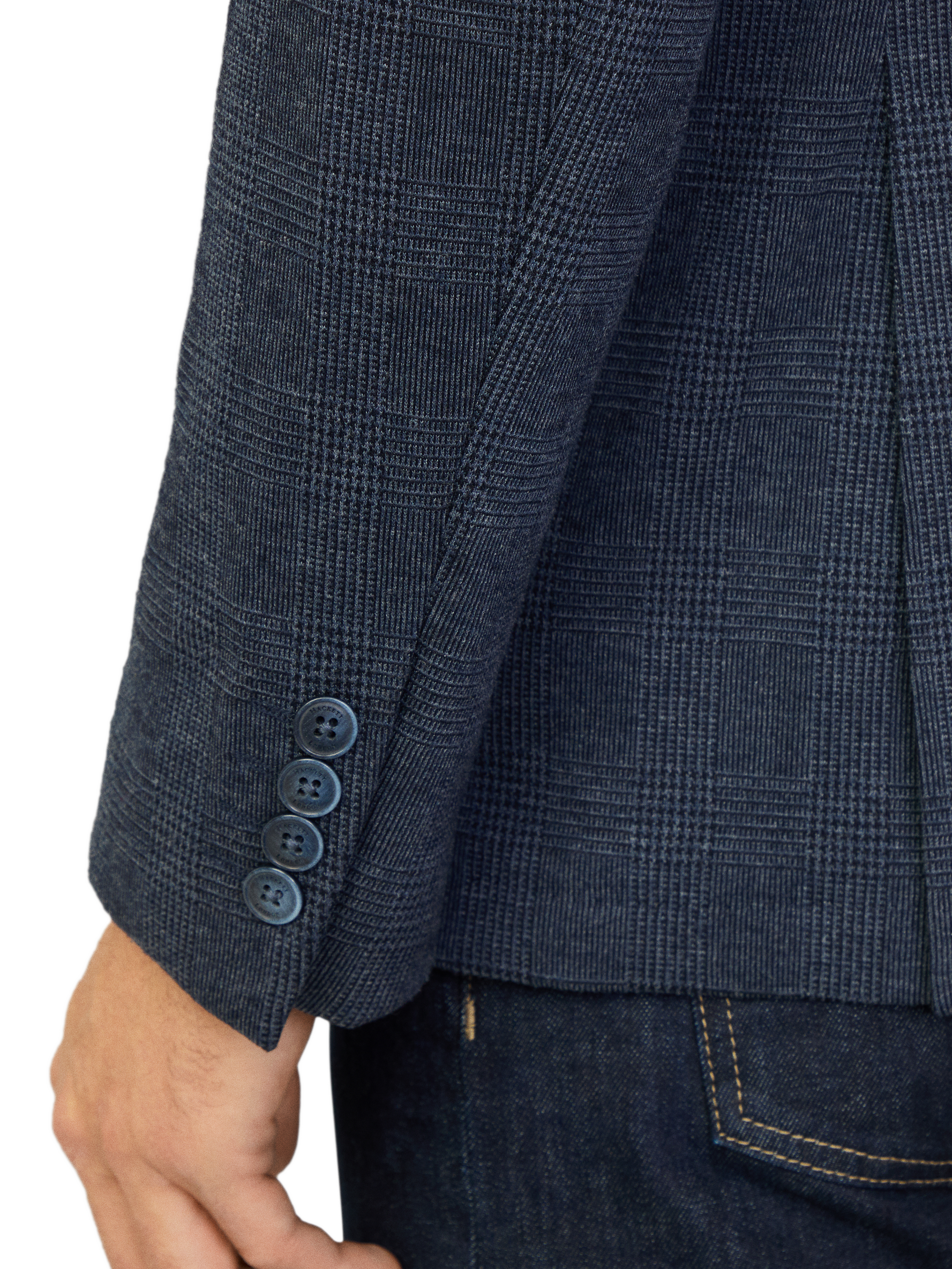 Product image 5 of 6, which shows Hackett London Check Blazer, Navy, Navy, 36