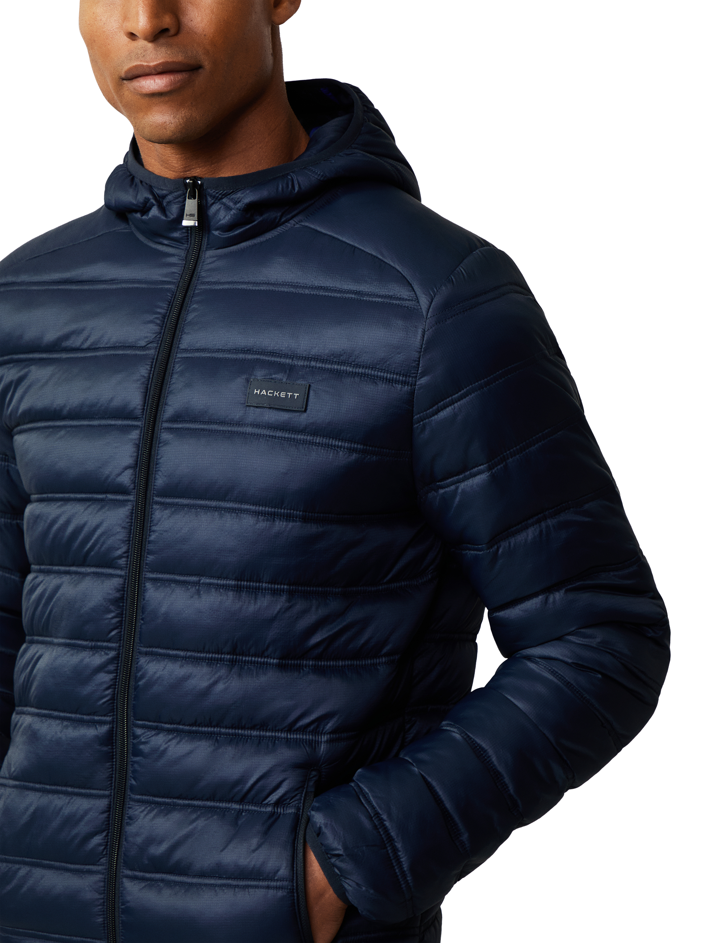 Hackett London Sport Puffer Jacket Navy