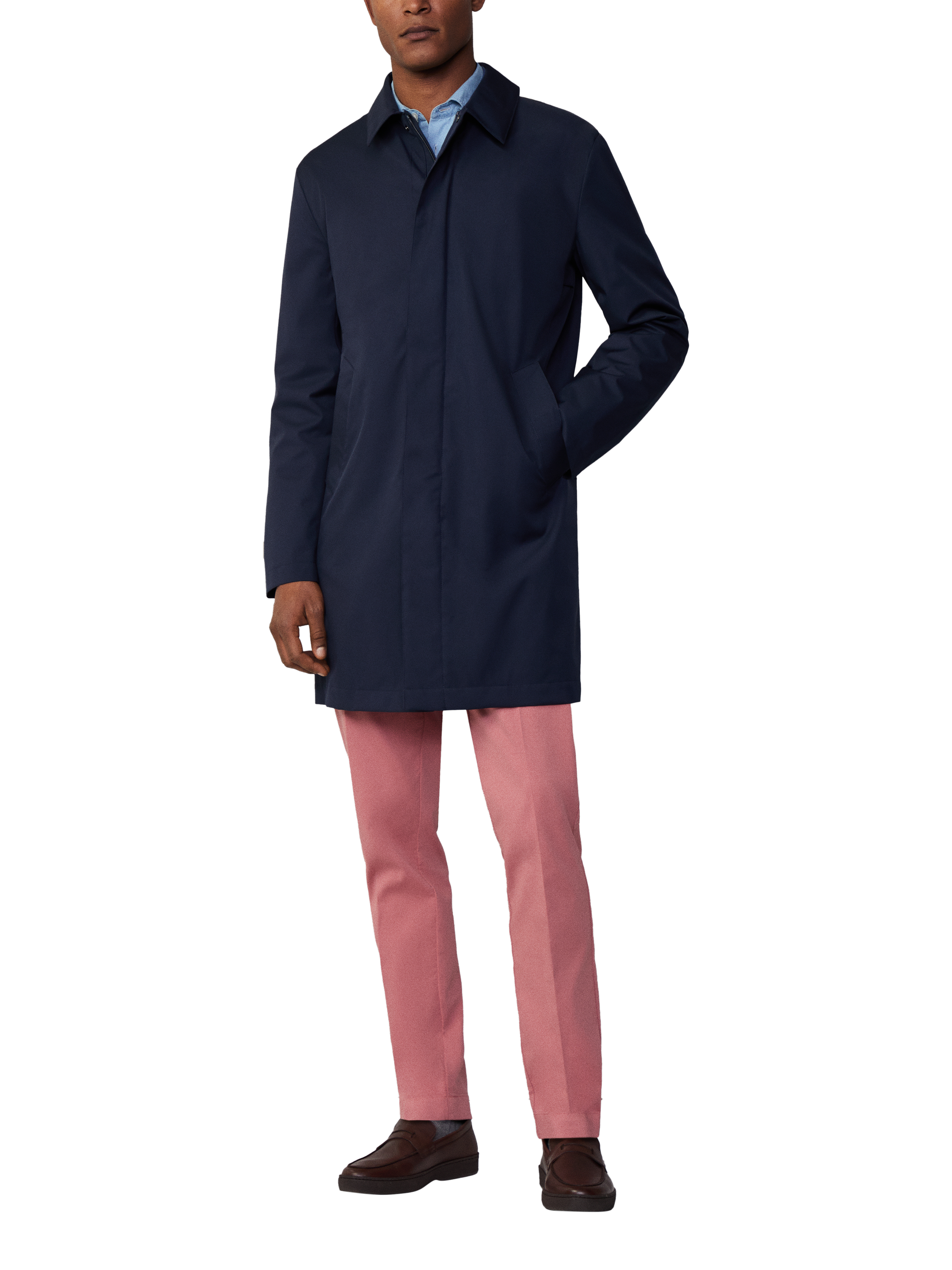 Product image 1 of 6, which shows Hackett London Water Resistant Fabric Jacket, Midnight Blue, XXXL