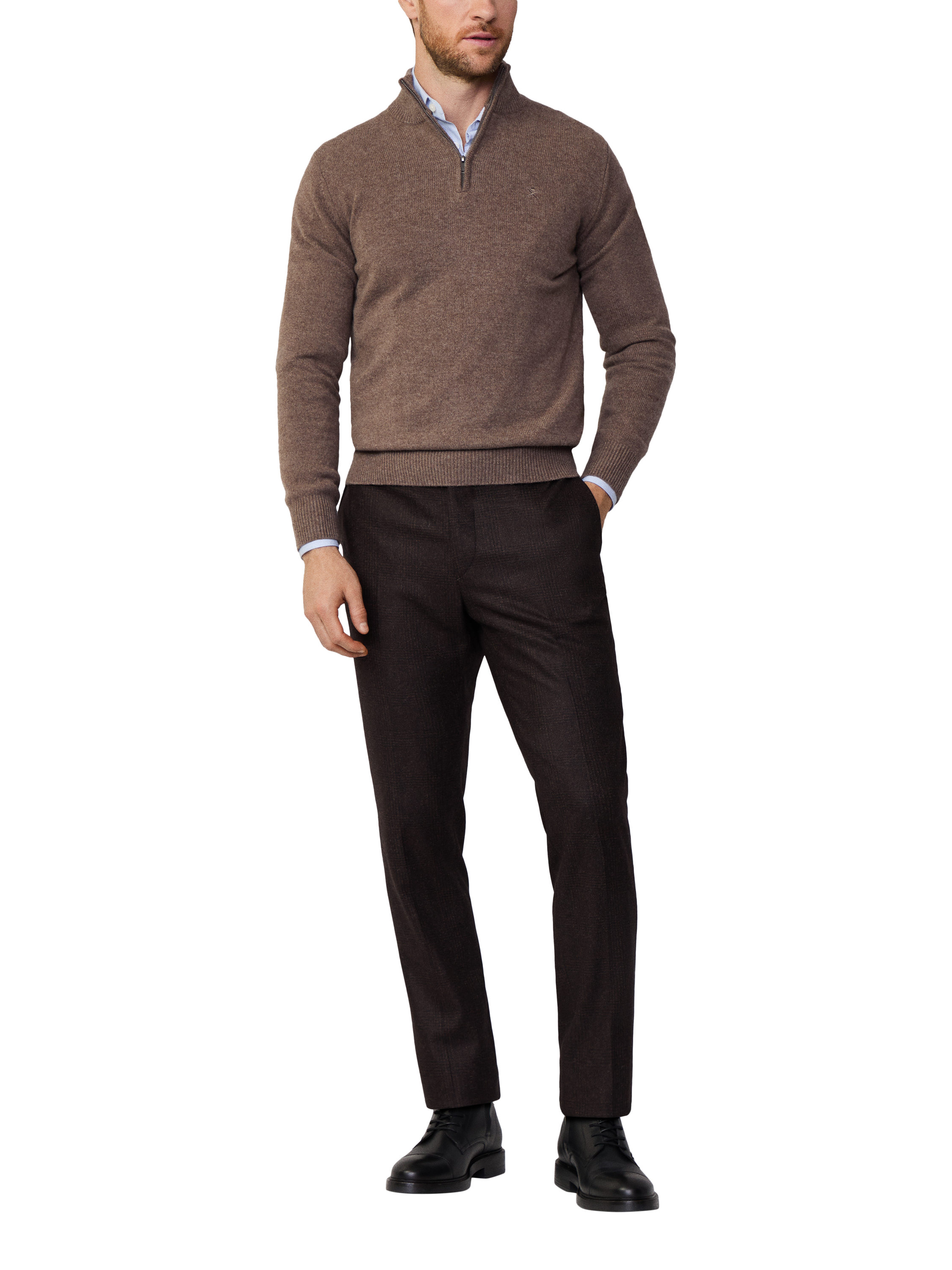 Hackett London Lambswool Zip Neck Jumper