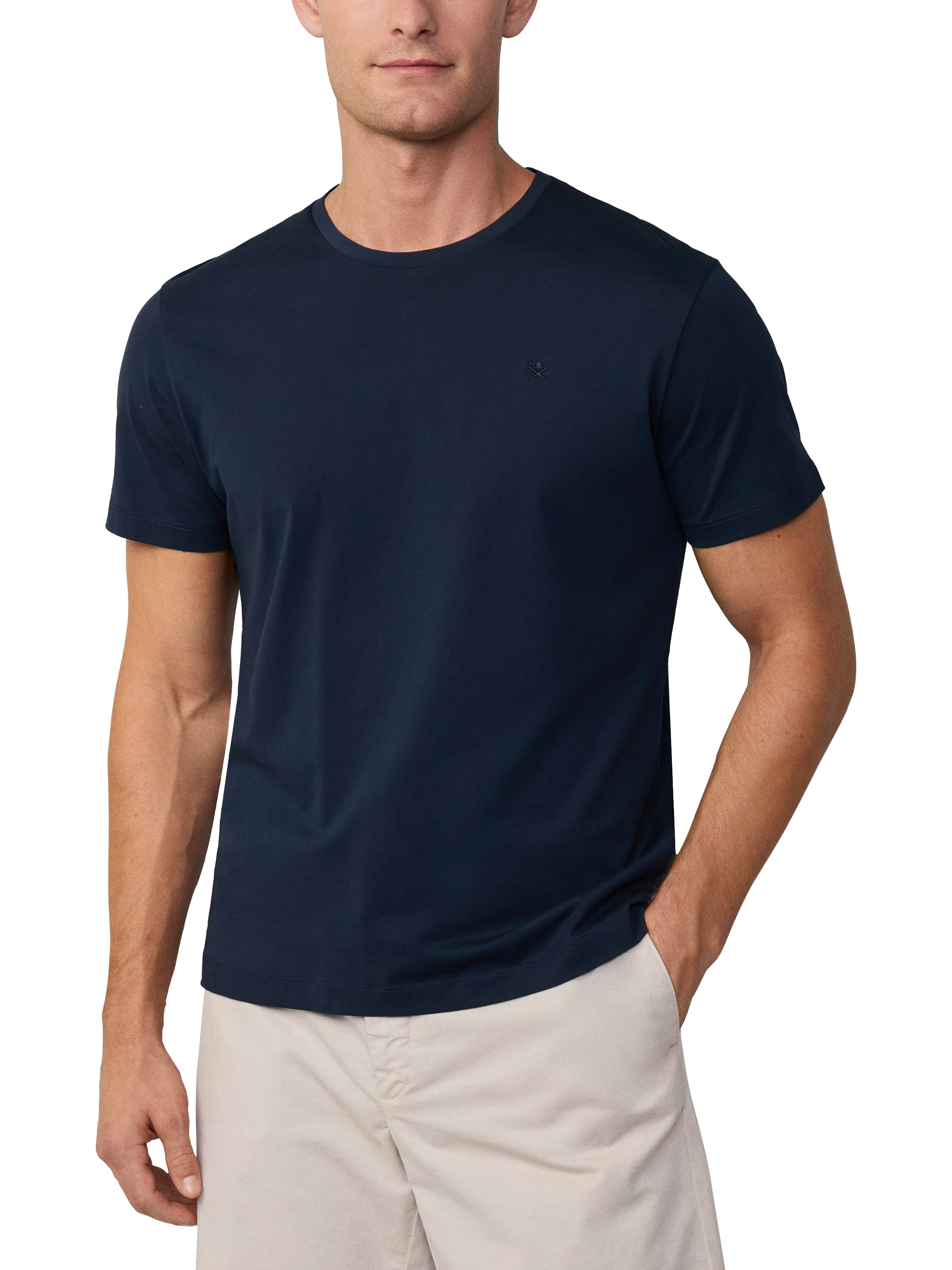 Hackett London Pima Cotton Classic Fit T Shirt Navy XXL