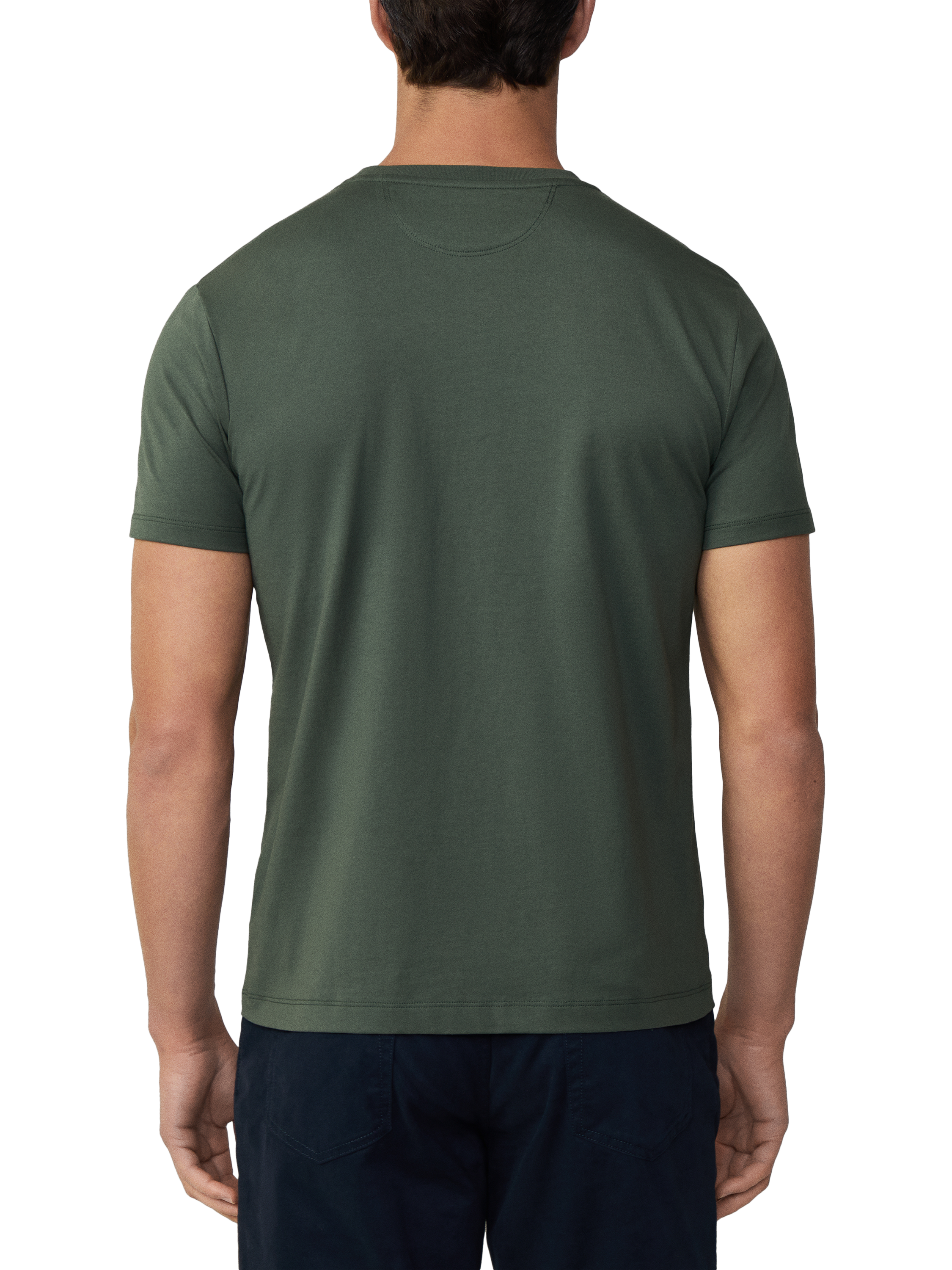 Product image 3 of 6, which shows Hackett London Pima Cotton Classic Fit T-Shirt, Regent Green, S