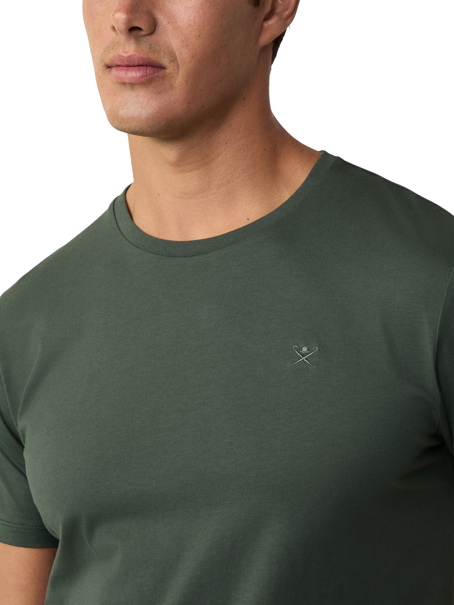 Product image 4 of 6, which shows Hackett London Pima Cotton Classic Fit T-Shirt, Regent Green, S