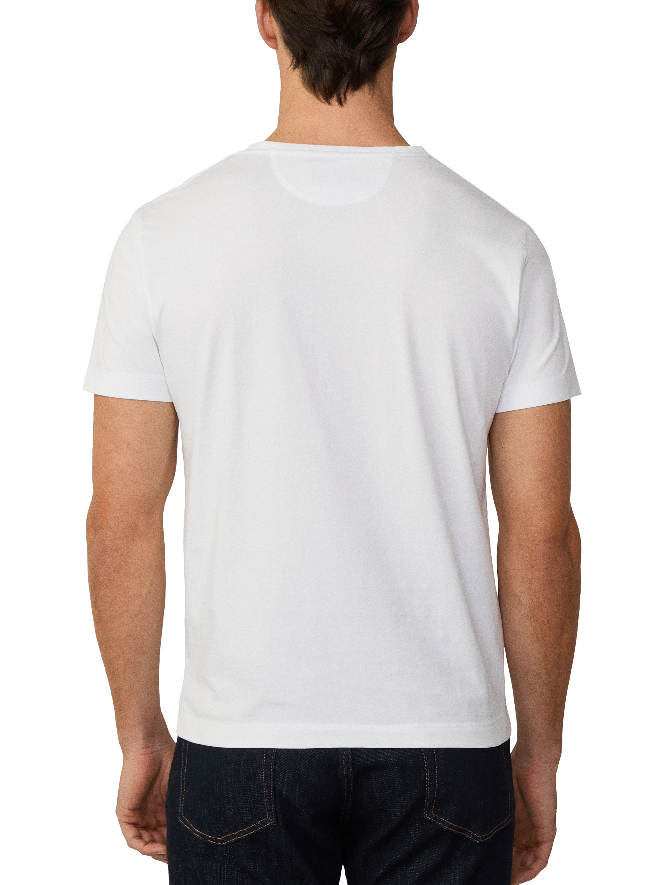 Product image 3 of 6, which shows Hackett London Pima Cotton Classic Fit T-Shirt, White, XS