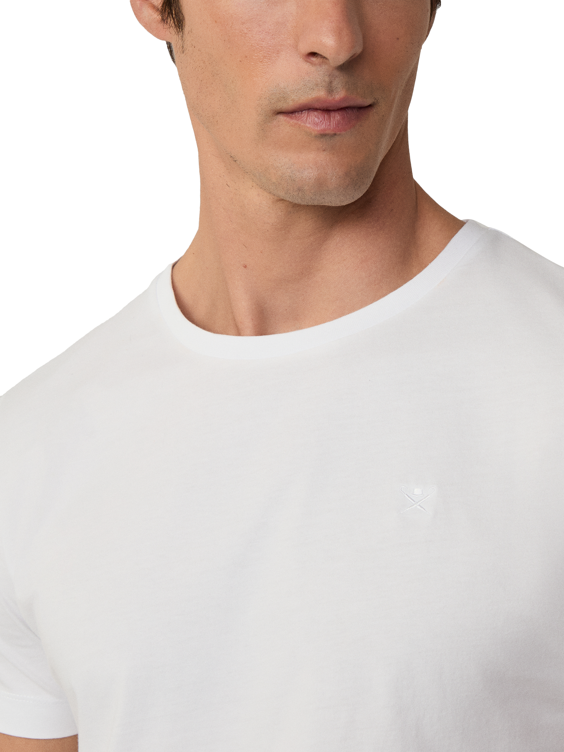 Product image 4 of 6, which shows Hackett London Pima Cotton Classic Fit T-Shirt, White, XS
