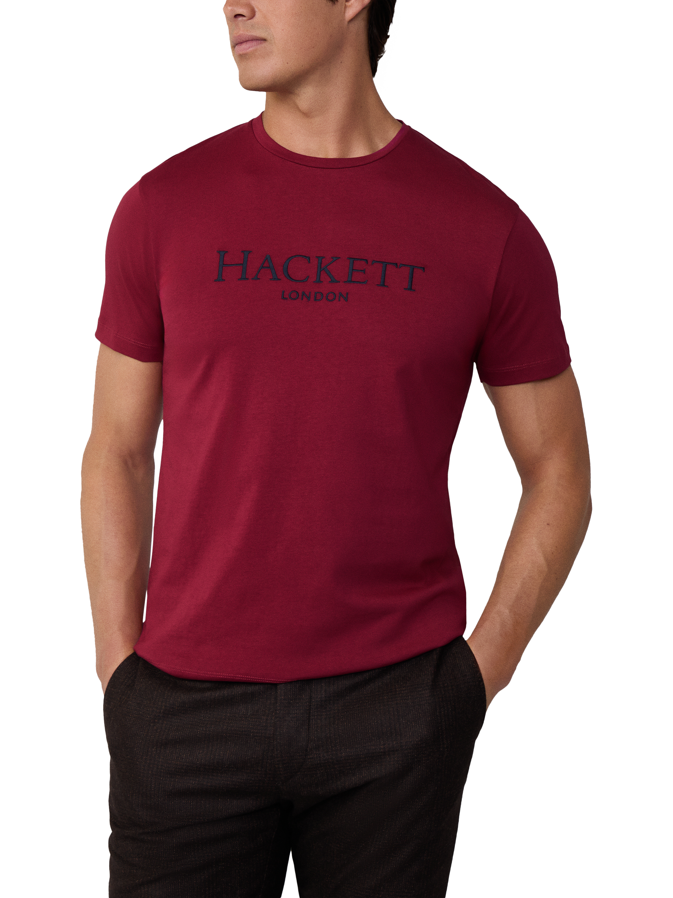 Hackett London Classic Fit Heritage T-Shirt, Winter Red
