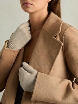 Reiss Florise Wool Blend Gloves - view 2, Taupe