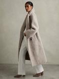 Reiss Jett Sheepskin Shearling Coat, Neutral