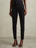 Reiss Hattie High Rise Skinny Jeans, Black