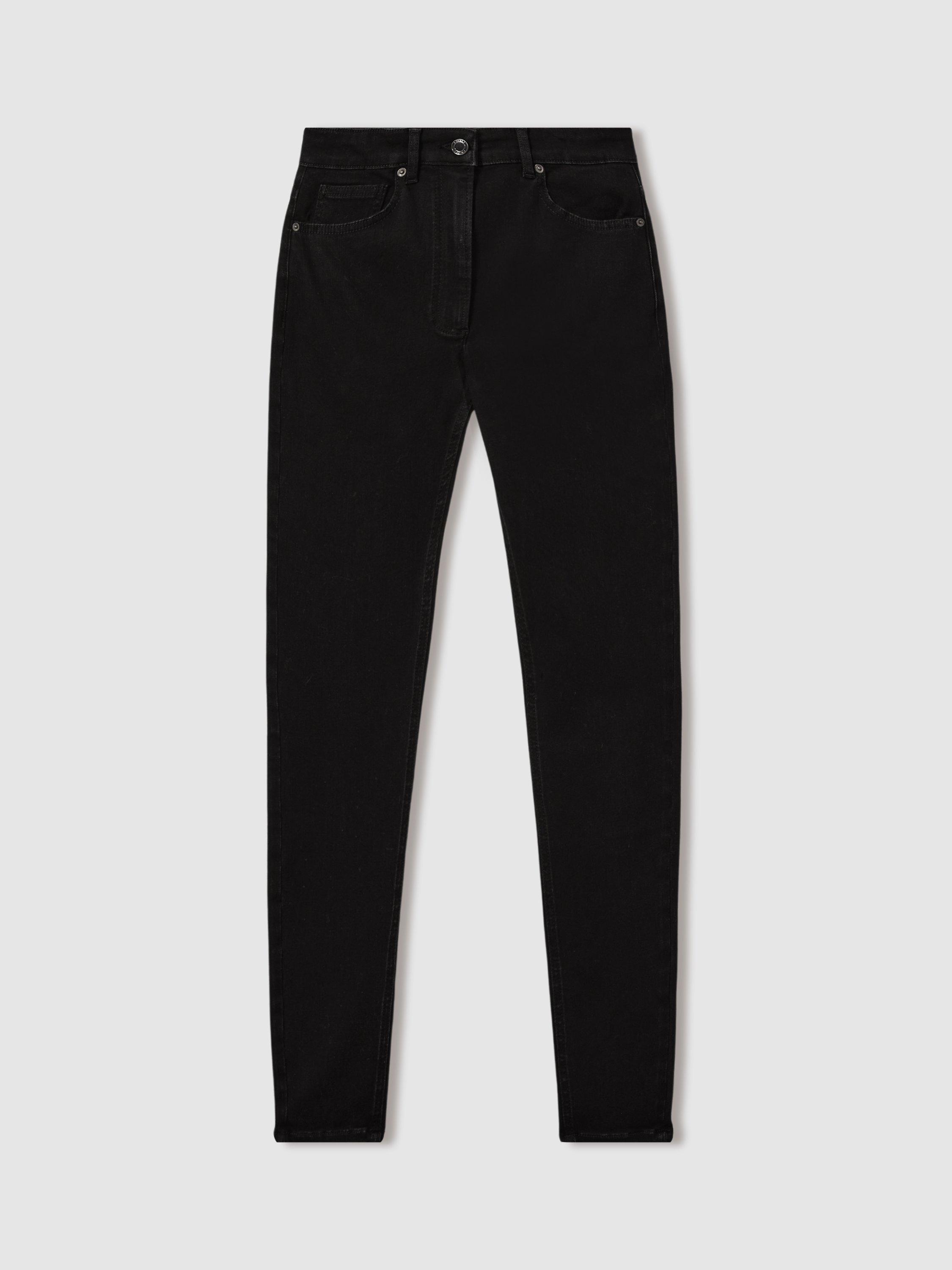 Product image 5 of 5, which shows Reiss Petite Hattie Skinny Jeans, Black, 25Pt