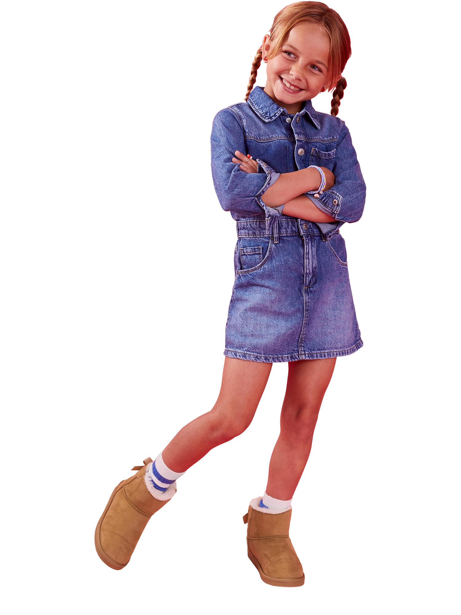 Product image 5 of 5, which shows Angels by Accessorize Kids' Suedette Bow Detail Lined Ankle Boots, Tan, 1