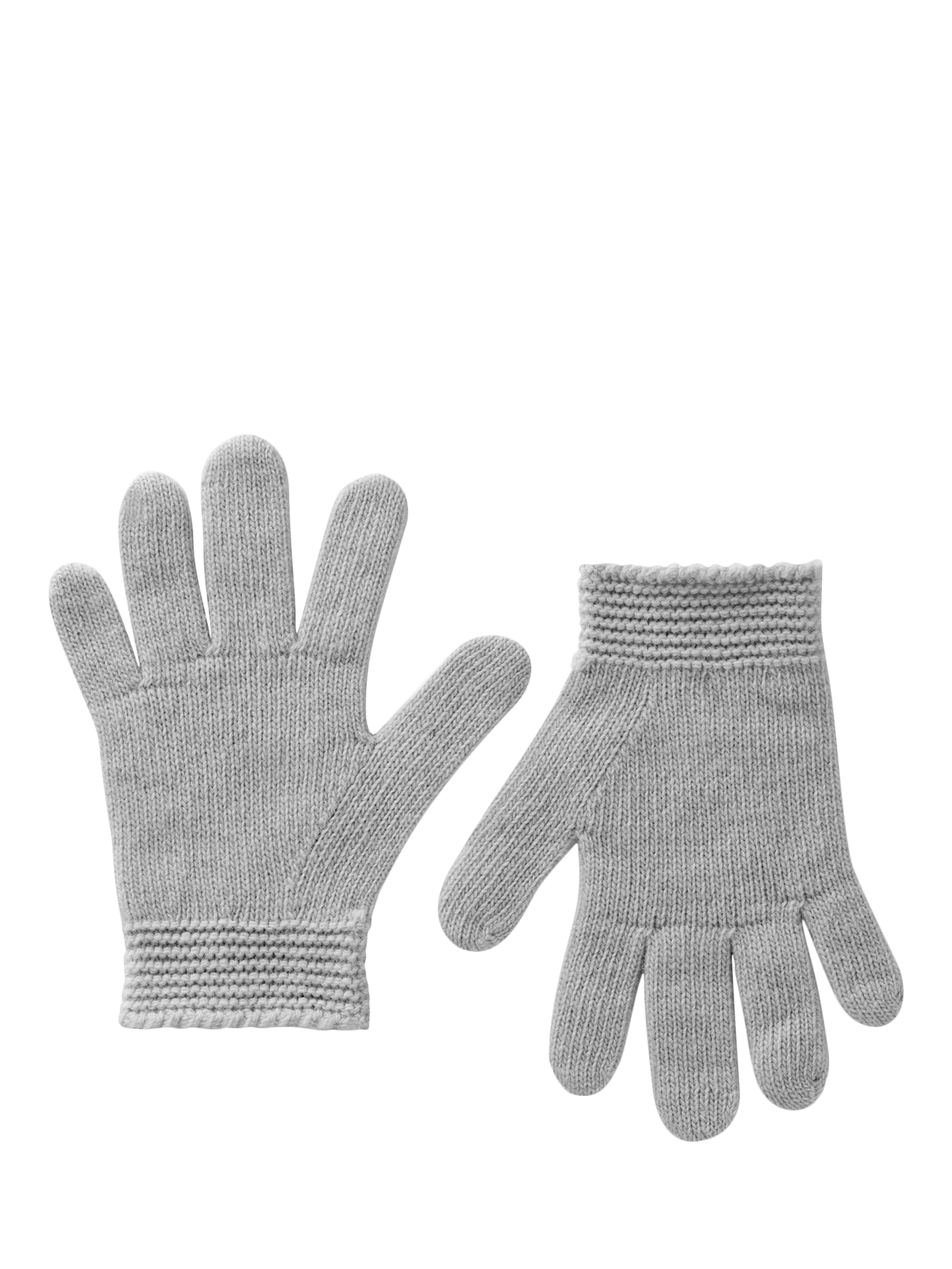 Benetton Kids' Wool Blend Gloves, Medium Melange Grey