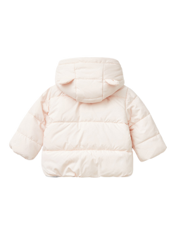 Benetton Kids' 3D Ears Hooded Padded Jacket - view 2, Light Powder