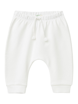 Benetton Baby Stretch Fleece Elasticated Waist Joggers, Off White, Off White