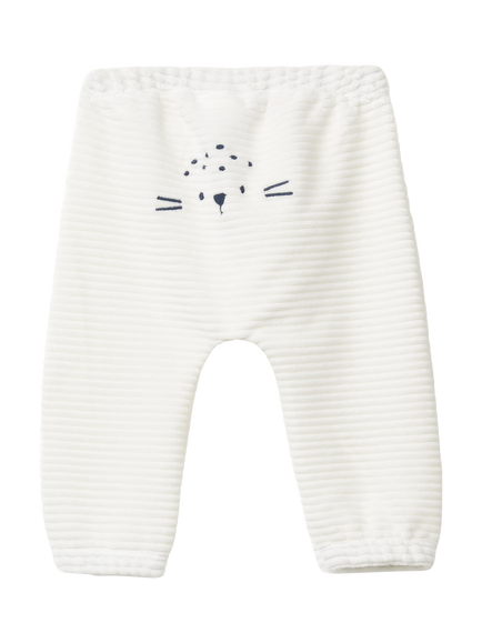 Benetton Baby Chenille Stripe Joggers, Off White - view 2, Off White