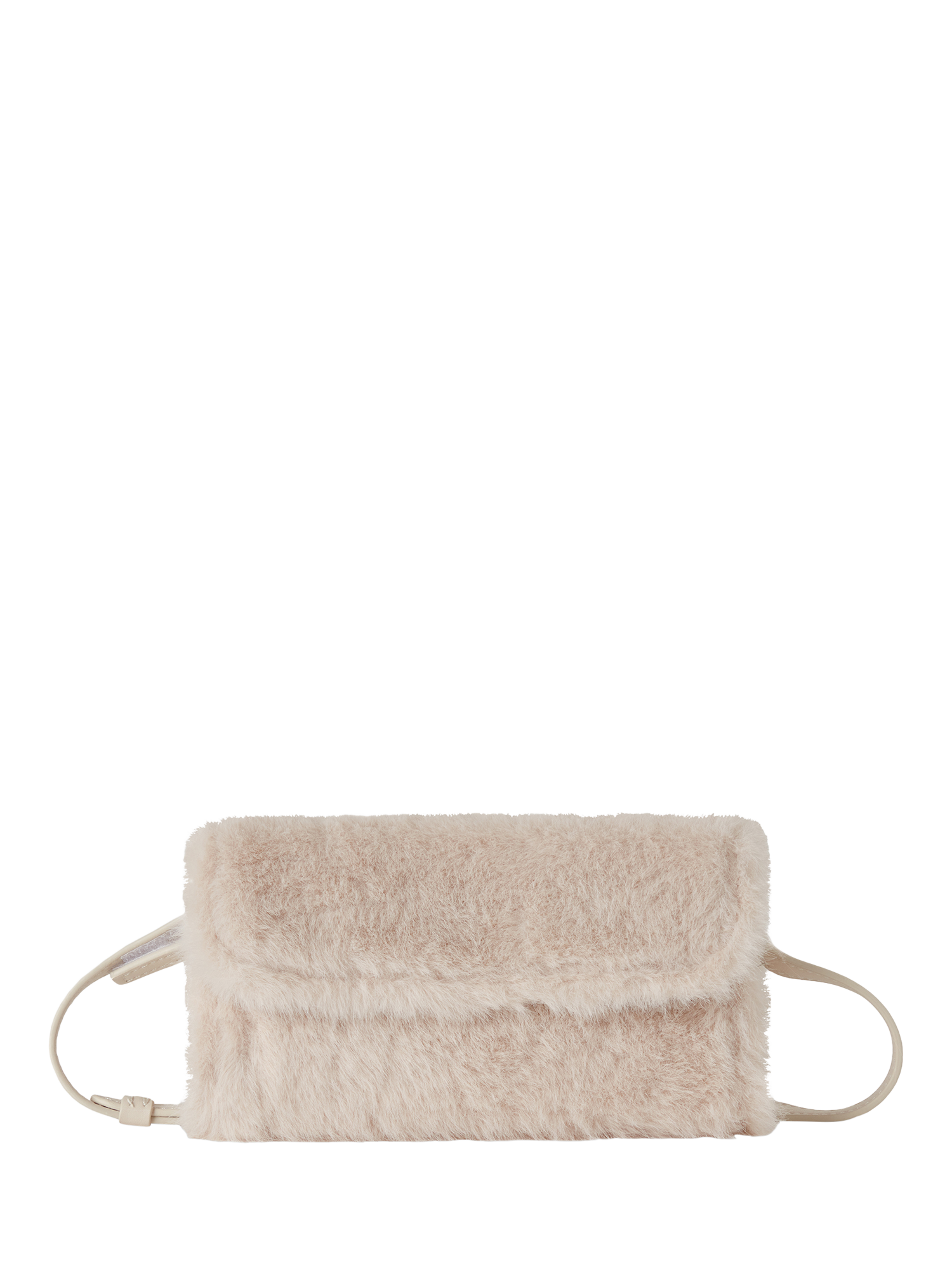 Benetton Baby Faux Fur Crossbody Bag, Sand, One Size