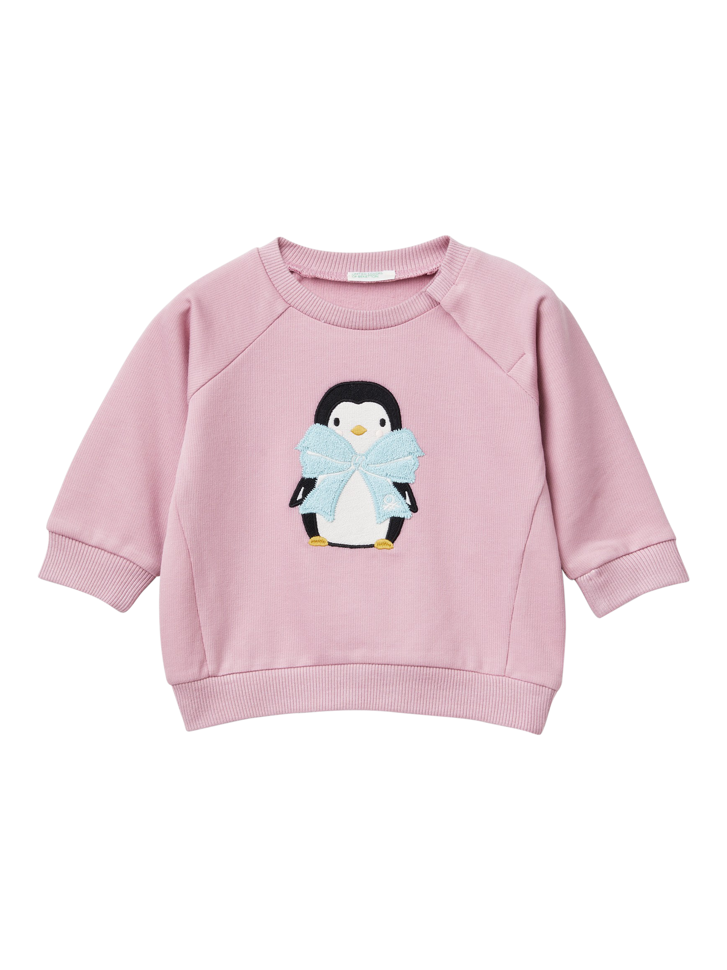Benetton Baby Animal Embroidered Sweatshirt, Mauve