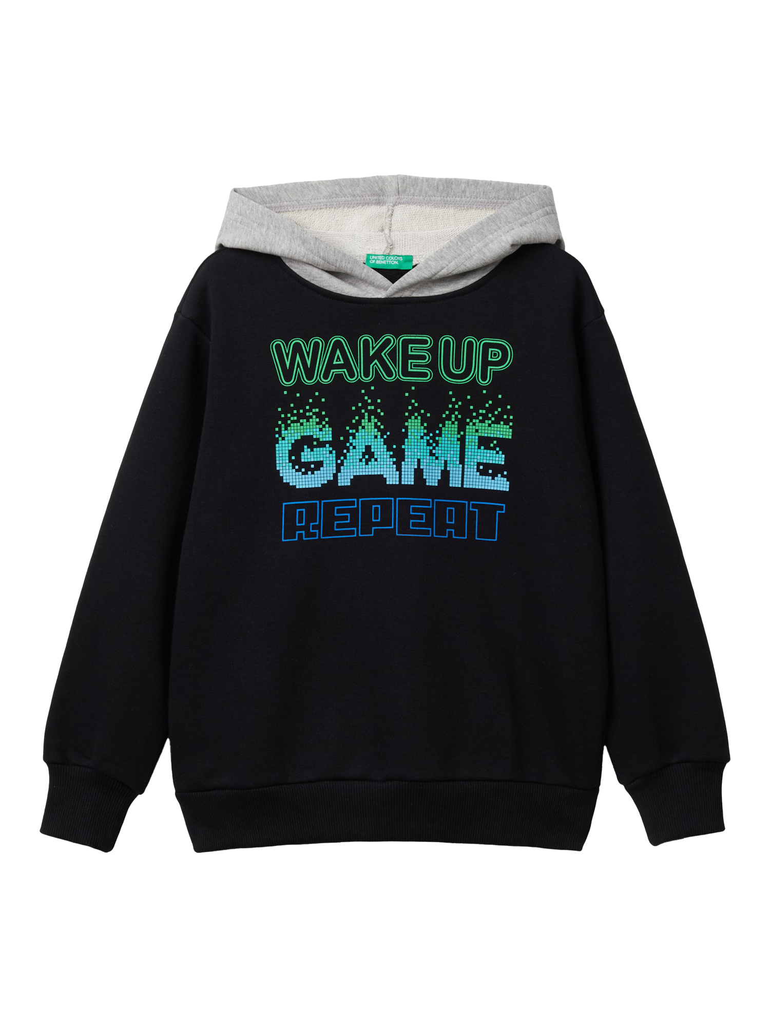 Benetton Kids' Gamer Hoodie, Black