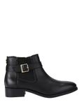 Carvela Silver Low Leather Ankle Boots, Black
