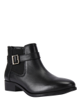 Carvela Silver Low Leather Ankle Boots, Black