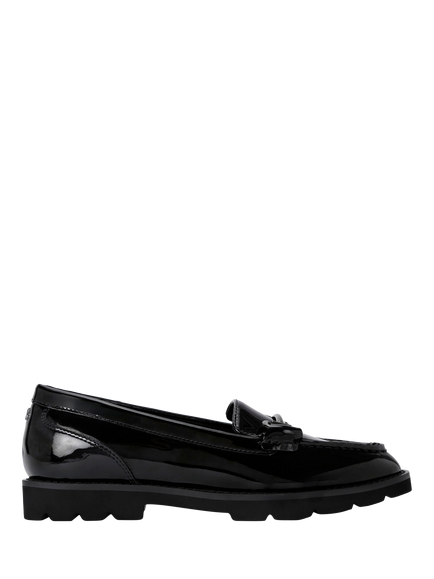 Carvela Crown Patent Flatform Loafers, Black, Black