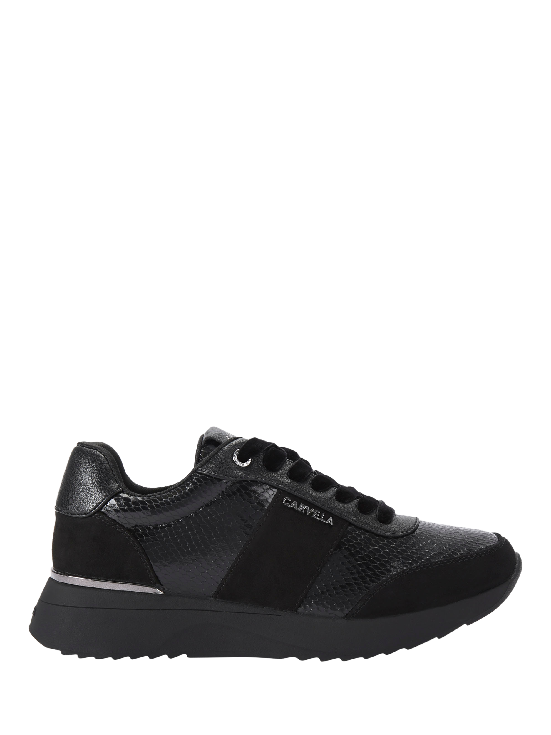 Carvela Fleet Embossed Trainers, Black