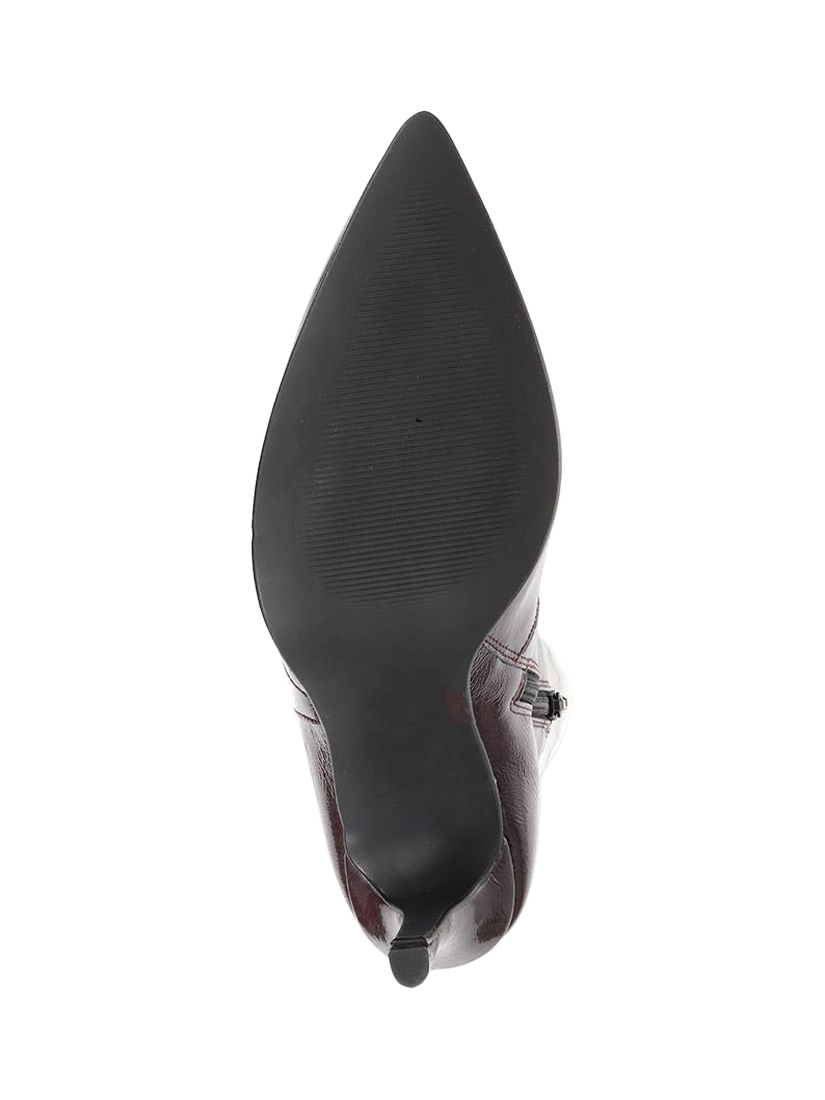 Product image 5 of 5, which shows Jones Bootmaker Cadence Leather Stiletto Heel Ankle Boots, Purple, 4