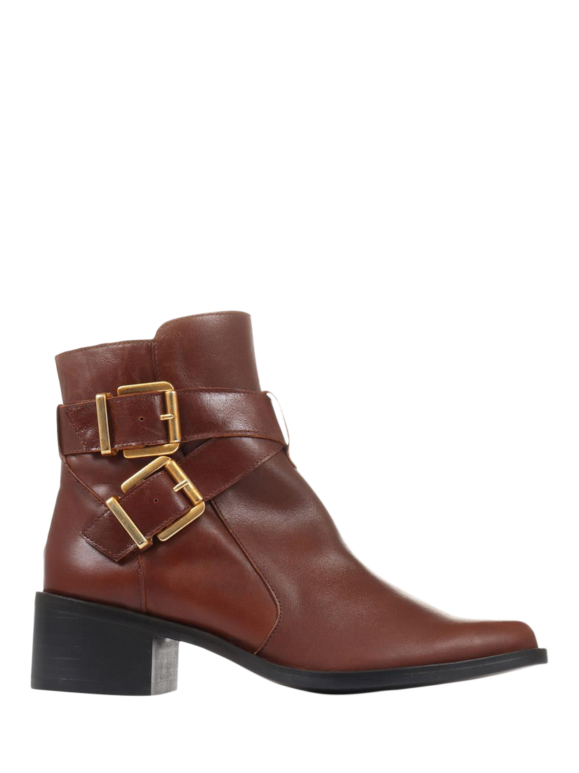 Product image 1 of 6, which shows Jones Bootmaker Ida Heeled Ankle Boots, Tan, 3