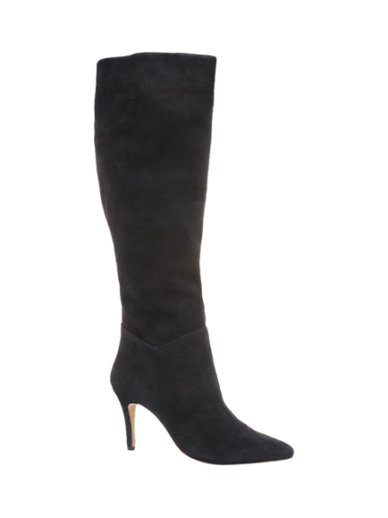 Jones Bootmaker Luz Suede Knee High Boots - view 2, Black