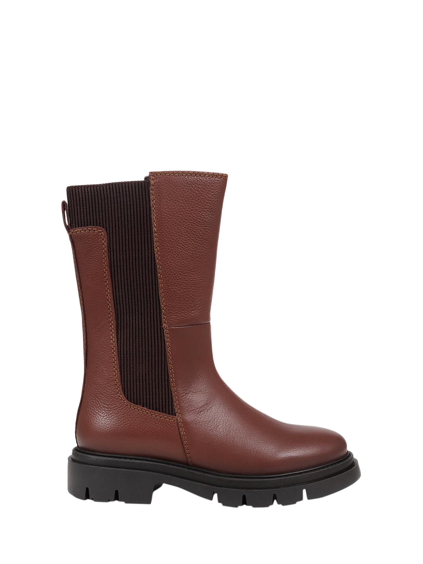 Product image 1 of 5, which shows Jones Bootmaker Malena Leather Calf Boots, Brown, 4