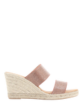 Jones Bootmaker Amabelle Leather Wedge Sole Mule Sandals, Rose Gold