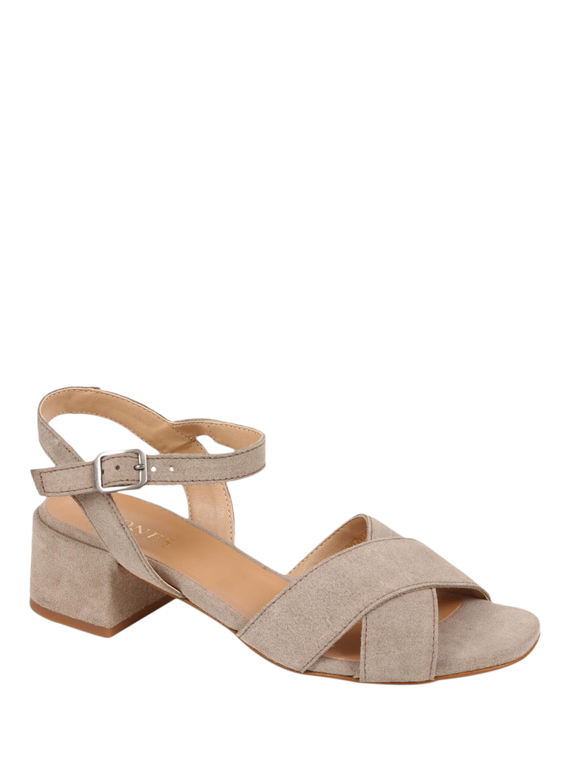 Product image 2 of 5, which shows Jones Bootmaker Katalina Suede Heeled Sandals, Taupe, 5