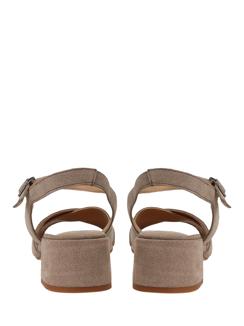 Product image 3 of 5, which shows Jones Bootmaker Katalina Suede Heeled Sandals, Taupe, 5