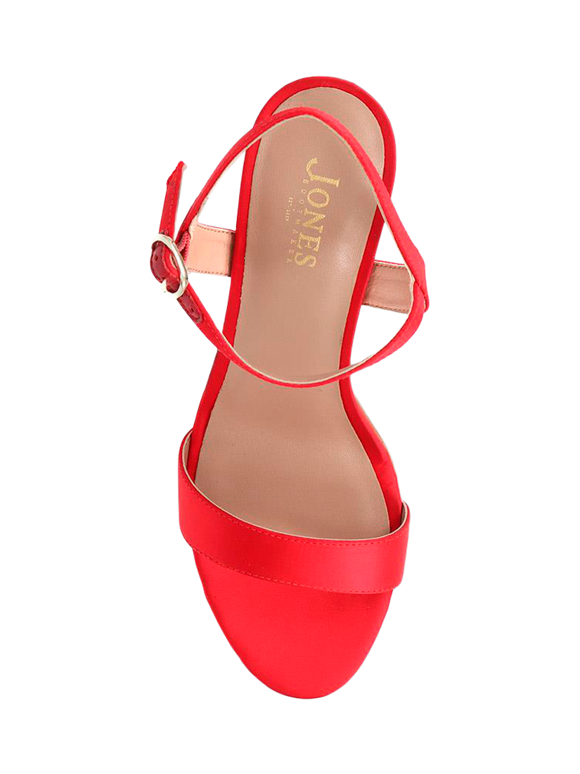 Product image 4 of 5, which shows Jones Bootmaker Kinsley Leather Stiletto Heel Sandals, Red, 3