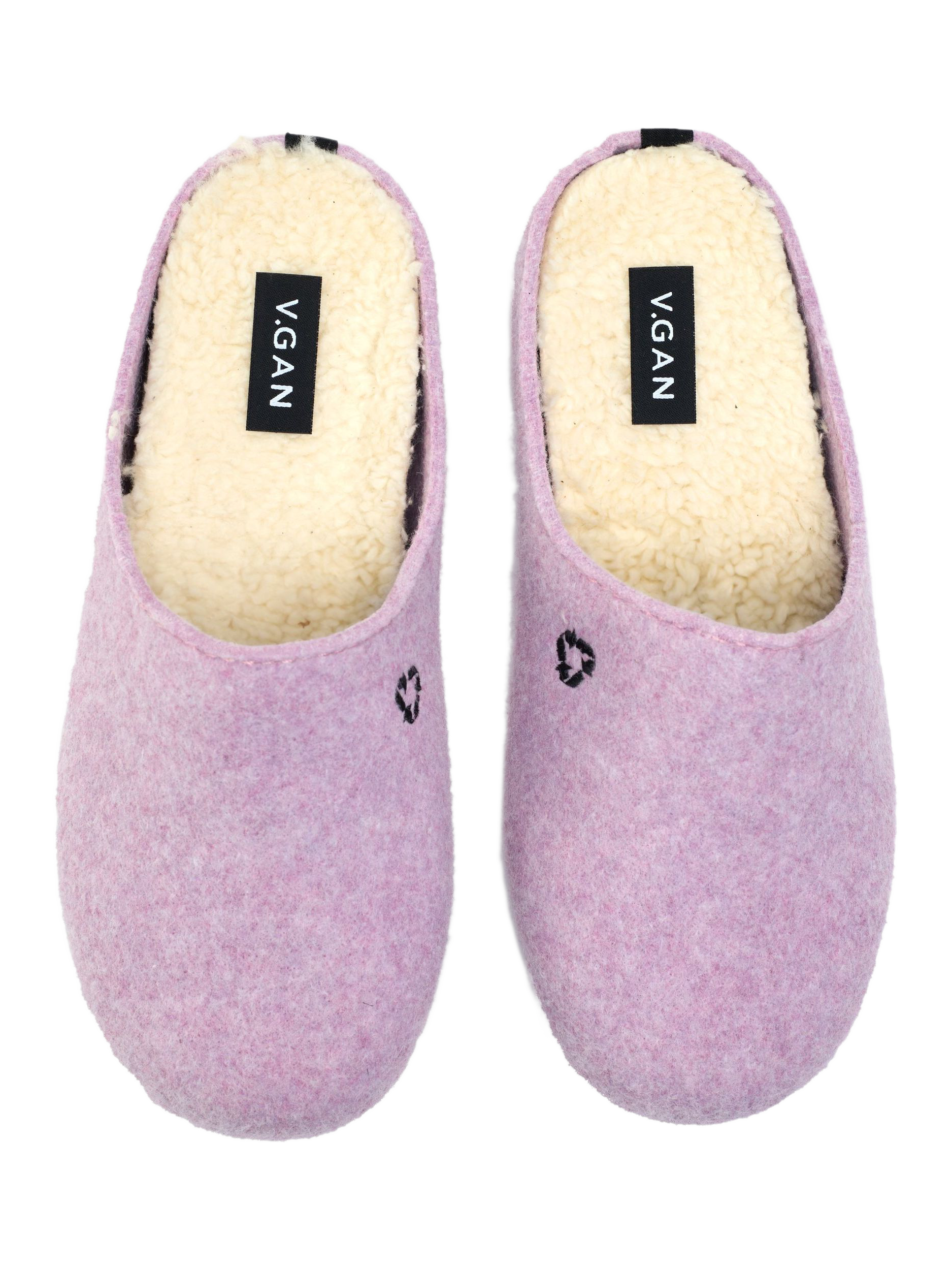 Product image 4 of 4, which shows V.GAN Vegan Date Mule Slippers, Pink, 3