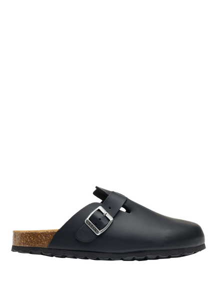 V.GAN Vegan Taro Footbed Mules, Black