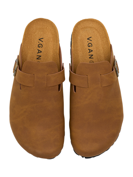 V.GAN Vegan Taro Footbed Mules - view 2, Tan
