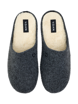 V.GAN Vegan Date Slippers - view 2, Dark Grey