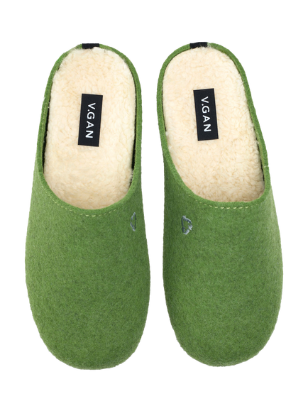 V.GAN Vegan Date Slippers - view 2, Green