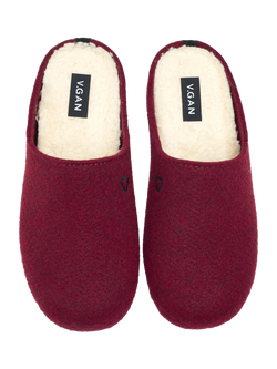 V.GAN Vegan Date Slippers - view 2, Burgundy