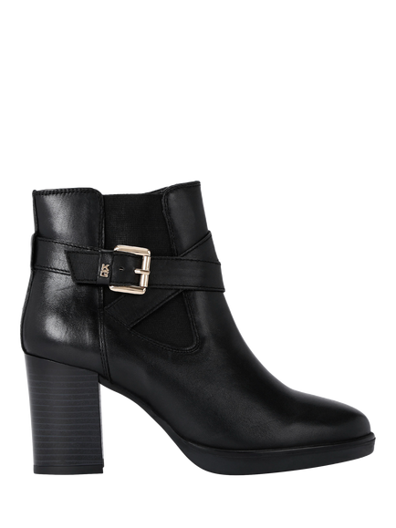 KG Kurt Geiger Sage Leather Ankle Boots, Black, Black