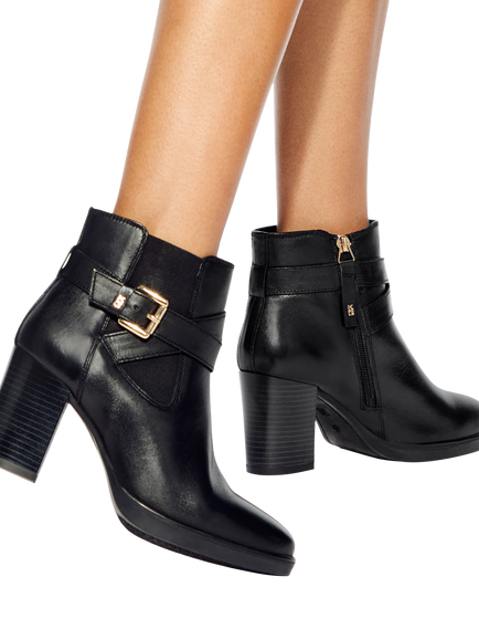 KG Kurt Geiger Sage Leather Ankle Boots, Black - view 2, Black